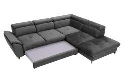 Instilo Narożnik z regulacją zagłówków ciemnoszary MAROLA lewy