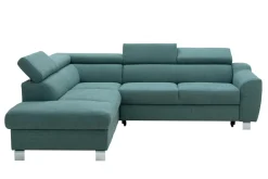 Narożniki|Trend Line Narożnik z regulacją zagłówków turkusowy ASPEN lewy