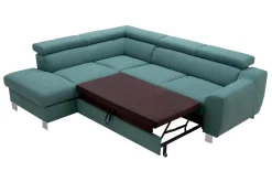 Narożniki|Trend Line Narożnik z regulacją zagłówków turkusowy ASPEN lewy