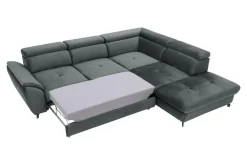 Instilo Narożnik z regulacją zagłówków grafitowy MAROLA lewy