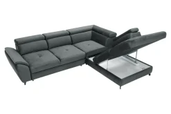 Instilo Narożnik z regulacją zagłówków grafitowy MAROLA lewy