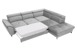 Narożniki|Instilo Narożnik z regulacją zagłówków jasnoszary MAROLA lewy