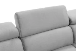 Narożniki|Instilo Narożnik z regulacją zagłówków jasnoszary MAROLA lewy