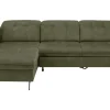 Agio Divani Narożnik z regulacją zagłówków oliwkowy GOJA lewy
