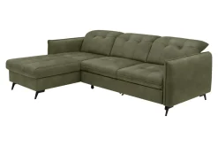 Agio Divani Narożnik z regulacją zagłówków oliwkowy GOJA lewy