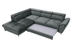 Instilo Narożnik z regulacją zagłówków grafitowy MAROLA prawy