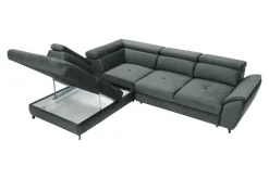 Instilo Narożnik z regulacją zagłówków grafitowy MAROLA prawy