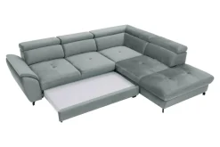 Narożniki|Instilo Narożnik z regulacją zagłówków szary MAROLA lewy