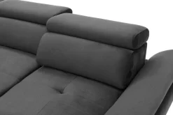 Narożniki|Instilo Narożnik z regulacją zagłówków grafitowy MAROLA prawy