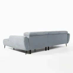 Werdomo Narożnik z regulowanym siedziskiem szary ALISSON S prawy