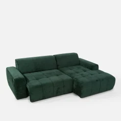 Werdomo Narożnik z regulowanym siedziskiem SAVINON S butelkowa zieleń prawy