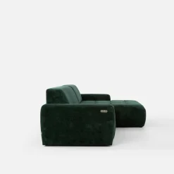 Werdomo Narożnik z regulowanym siedziskiem SAVINON S butelkowa zieleń prawy