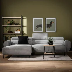 Narożniki|Werdomo Narożnik z regulowanym siedziskiem szary ALISSON S lewy