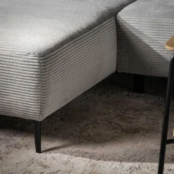 Narożniki|Werdomo Narożnik z regulowanym siedziskiem szary ALISSON S lewy