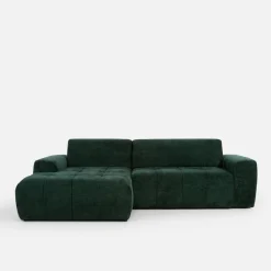 Werdomo Narożnik z regulowanym siedziskiem SAVINON S butelkowa zieleń lewy