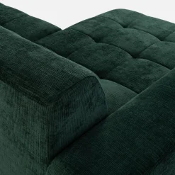 Werdomo Narożnik z regulowanym siedziskiem SAVINON S butelkowa zieleń lewy