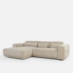 Narożniki|Werdomo Narożnik z regulowanym zagłówkierm PANEO S beżowy lewy