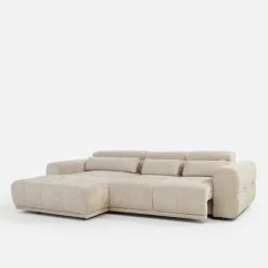 Narożniki|Werdomo Narożnik z regulowanym zagłówkierm PANEO S beżowy lewy