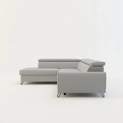 Narożniki|Softi Narożnik z regulowanymi zagłówkami jasnoszary IDYLLA prawy