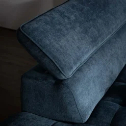 Softi Narożnik z regulowanymi zagłówkami granatowy NALA prawy