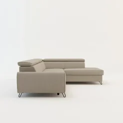 Narożniki|Softi Narożnik z regulowanymi zagłówkami beżowy IDYLLA lewy