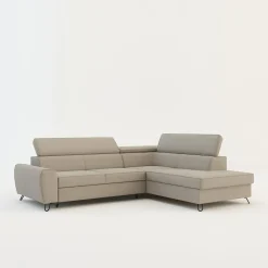 Narożniki|Softi Narożnik z regulowanymi zagłówkami beżowy IDYLLA lewy