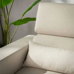 Exline Narożnik z regulowanymi zagłówkami kremowy MONSON