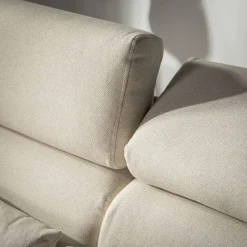 Exline Narożnik z regulowanymi zagłówkami kremowy MONSON