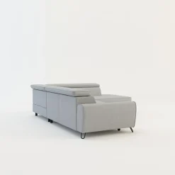 Softi Narożnik z regulowanymi zagłówkami jasnoszary IDYLLA lewy