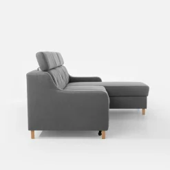 Narożniki| Narożnik z regulowanymi zagłówkami ciemnoszary MARBELLA prawy