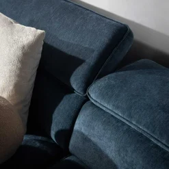 Softi Narożnik z regulowanymi zagłówkami granatowy NALA lewy