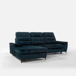 Narożniki|inny Narożnik z regulowanymi zagłówkami granatowy CRYSTAL lewy