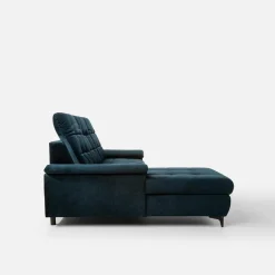 Narożniki|inny Narożnik z regulowanymi zagłówkami granatowy CRYSTAL lewy