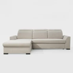 Narożniki| Narożnik z regulowanymi zagłówkami jasnoszary ARYA lewy