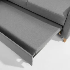 Narożniki| Narożnik z regulowanymi zagłówkami ciemnoszary MARBELLA lewy