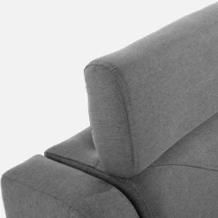 Narożniki| Narożnik z regulowanymi zagłówkami ciemnoszary MARBELLA lewy