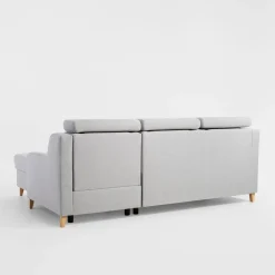 Narożniki| Narożnik z regulowanymi zagłówkami szary MARBELLA prawy