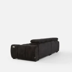 Werdomo Narożnik z regulowanymi zagłówkami ciemnoszary BULL S lewy