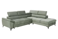 Narożniki|Werdomo Narożnik z regulowanymi zagłówkami zielony MOCCA II prawy