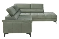 Narożniki|Werdomo Narożnik z regulowanymi zagłówkami zielony MOCCA II prawy