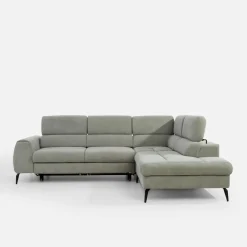 Narożniki|New Form Narożnik z regulowanymi zagłówkami jasnoszary JAZZY L prawy