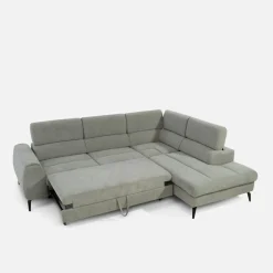 Narożniki|New Form Narożnik z regulowanymi zagłówkami jasnoszary JAZZY L prawy