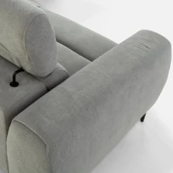 Narożniki|New Form Narożnik z regulowanymi zagłówkami jasnoszary JAZZY L prawy