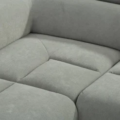 Narożniki|New Form Narożnik z regulowanymi zagłówkami jasnoszary JAZZY L prawy