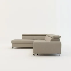 Softi Narożnik z regulowanymi zagłówkami beżowy IDYLLA prawy