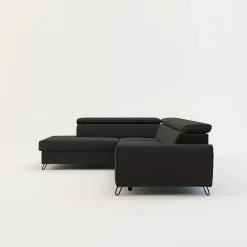 Softi Narożnik z regulowanymi zagłówkami ciemnoszary IDYLLA prawy