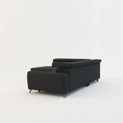 Softi Narożnik z regulowanymi zagłówkami ciemnoszary IDYLLA prawy