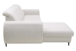 INFINI Narożnik z regulowanymi zagłówkami ecru ALVOR lewy