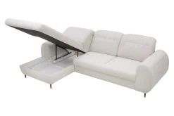 INFINI Narożnik z regulowanymi zagłówkami ecru ALVOR lewy