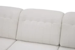 INFINI Narożnik z regulowanymi zagłówkami ecru ALVOR lewy